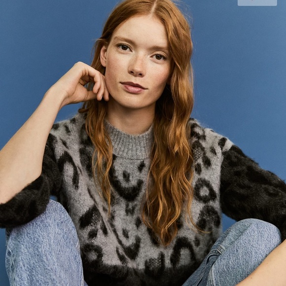 Mango Leopard Texture sweater - Picture 2 of 6
